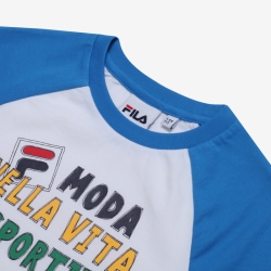 Fila Skate Raglan Round - Poikien Poolopaita - Sininen | FI-59328